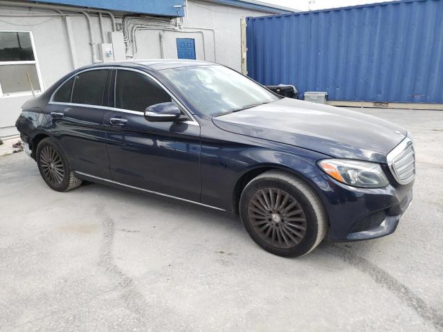 55SWF4KB7FU011889 - 2015 MERCEDES-BENZ C 300 4MATIC BLUE photo 4