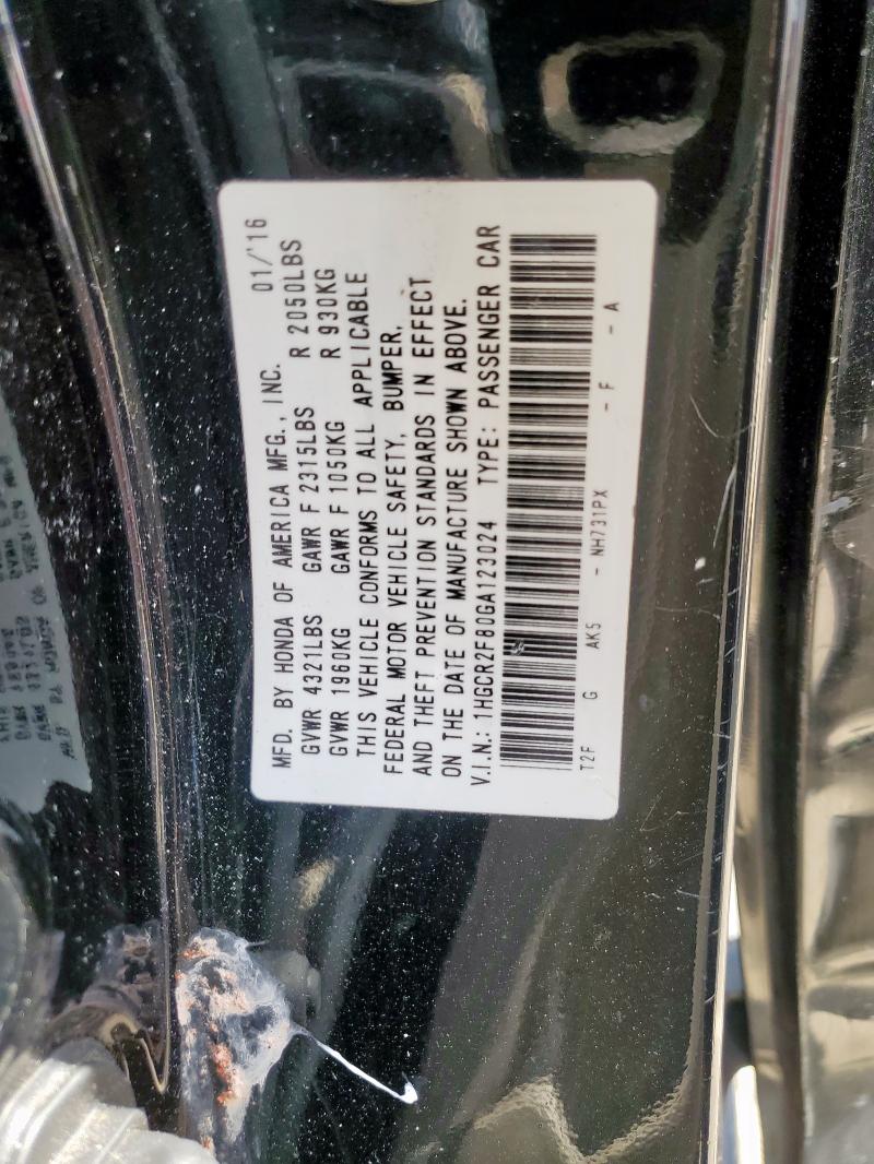 1HGCR2F80GA123024 - 2016 HONDA ACCORD EXL 黑色 照片 13