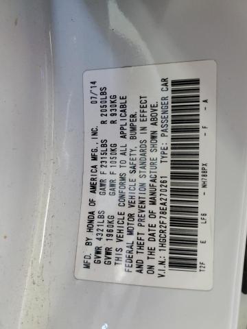 1HGCR2F78EA270261 - 2014 HONDA ACCORD EX WHITE photo 13