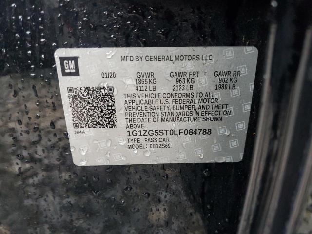 1G1ZG5ST0LF084788 - 2020 CHEVROLET MALIBU RS შავი ფოტო 12