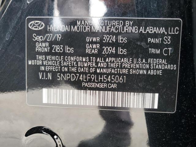 5NPD74LF9LH545061 - 2020 HYUNDAI ELANTRA SE BLACK photo 13