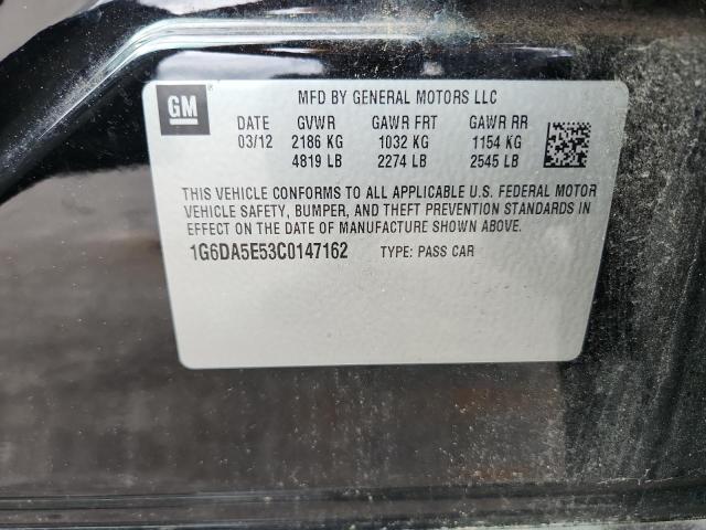 1G6DA5E53C0147162 - 2012 CADILLAC CTS Czarny zdjęcie 12