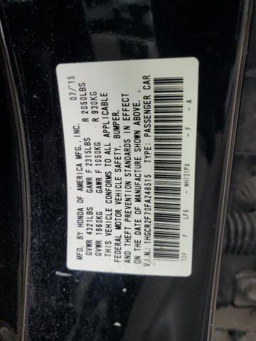 1HGCR2F70FA248515 - 2015 HONDA ACCORD EX 黑色 照片 12