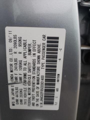 JH4CU2F65CC001400 - 2012 ACURA TSX TECH SILVER photo 13