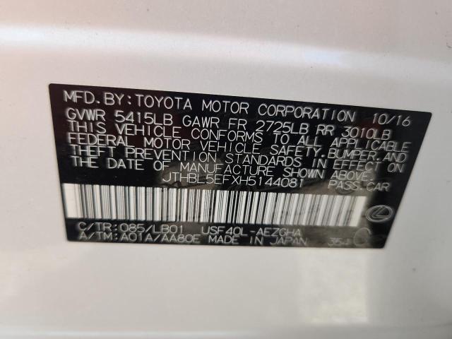 JTHBL5EFXH5144081 - 2017 LEXUS LS 460 WHITE photo 12