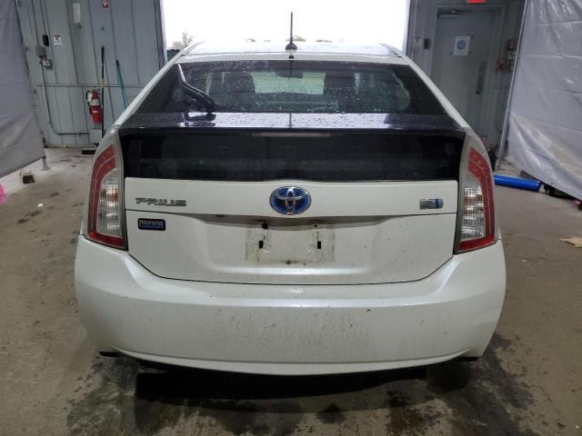 JTDKN3DU7D5598556 - 2013 TOYOTA PRIUS WHITE photo 6