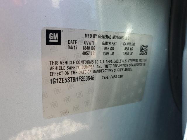 1G1ZE5ST8HF253646 - 2017 CHEVROLET MALIBU LT SILVER photo 12