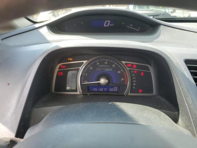 JHMFA36277S004559 - 2007 HONDA CIVIC HYBRID SILVER photo 9