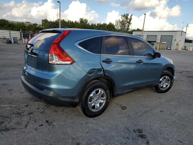 5J6RM3H32EL010038 - 2014 HONDA CR-V LX TURQUOISE photo 3