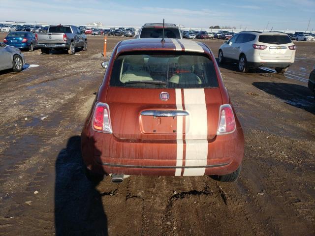 3C3CFFAR7FT607993 - 2015 FIAT 500 POP ORANGE photo 6