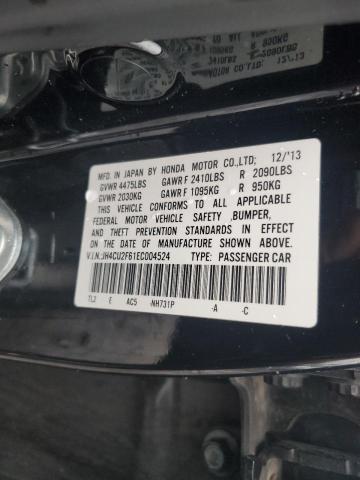 JH4CU2F61EC004524 - 2014 ACURA TSX TECH Սև լուսանկար 12