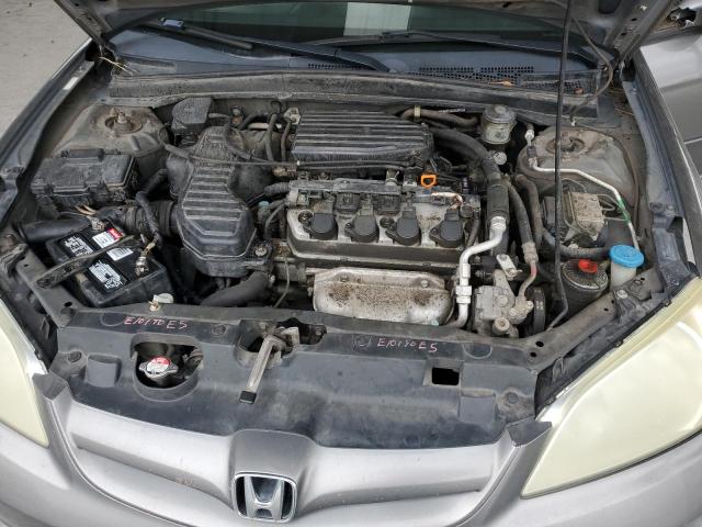 2HGES26834H539871 - 2004 HONDA CIVIC EX GRAY photo 11