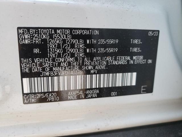 JTMFB3FV3PD140376 - 2023 TOYOTA RAV4 PRIME XSE WHITE photo 13