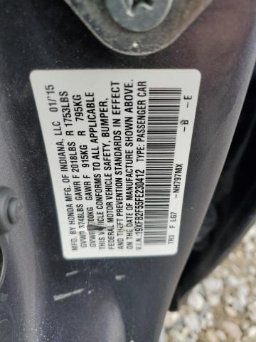 19XFB2F55FE230412 - 2015 HONDA CIVIC LX GRAY photo 13