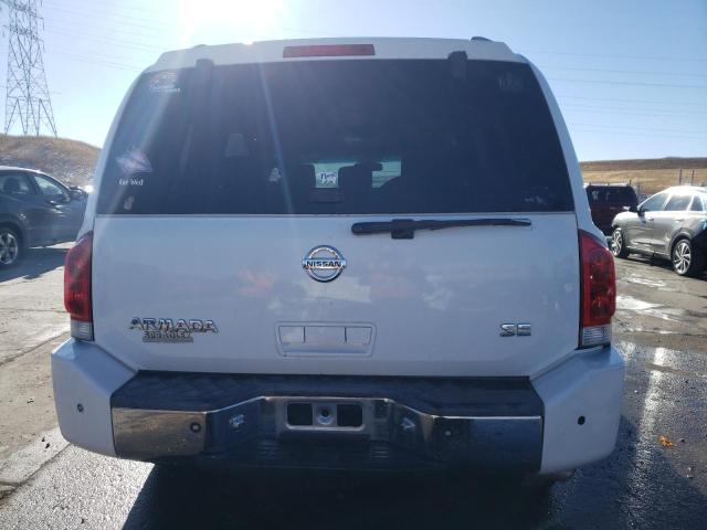 5N1AA08C67N715650 - 2007 NISSAN ARMADA SE WHITE photo 6