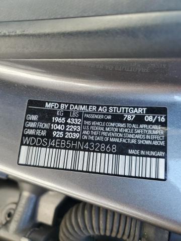 WDDSJ4EB5HN432868 - 2017 MERCEDES-BENZ CLA 250 ნაცრისფერი ფოტო 12