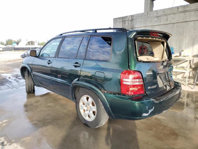 JTEHF21AX10026560 - 2001 TOYOTA HIGHLANDER GREEN photo 2