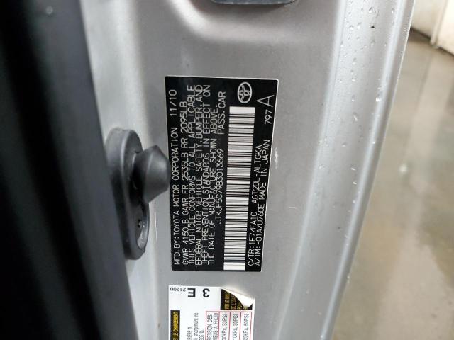 JTKJF5C79B3013669 - 2011 TOYOTA SCION TC 银色 照片 12