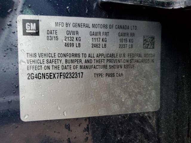 2G4GN5EX7F9232317 - 2015 BUICK REGAL PREMIUM Mavi foto 12