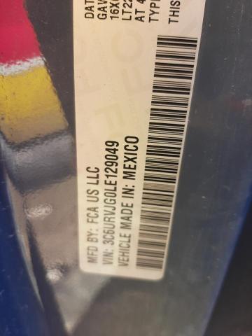 3C6URVJG0LE129049 - 2020 RAM PROMASTER 3500 HIGH 蓝色 照片 12