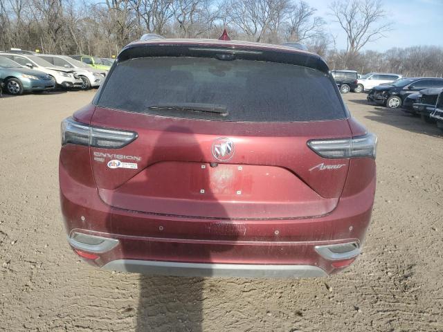 LRBFZSR45ND157152 - 2022 BUICK ENVISION AVENIR BURGUNDY photo 6