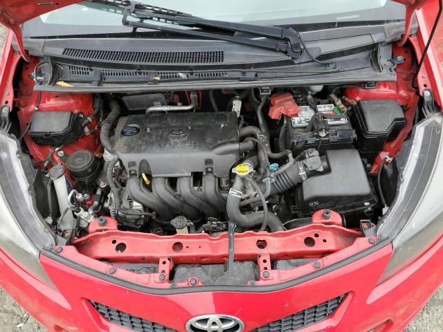 JTDKTUD36CD507932 - 2012 TOYOTA YARIS RED photo 11