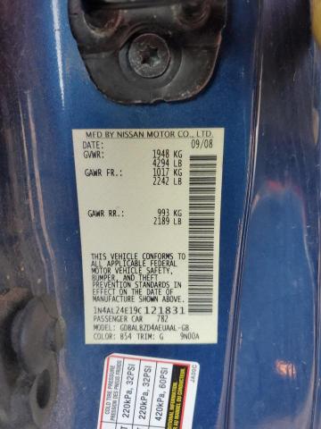 1N4AL24E19C121831 - 2009 NISSAN ALTIMA 2.5S BLUE photo 12