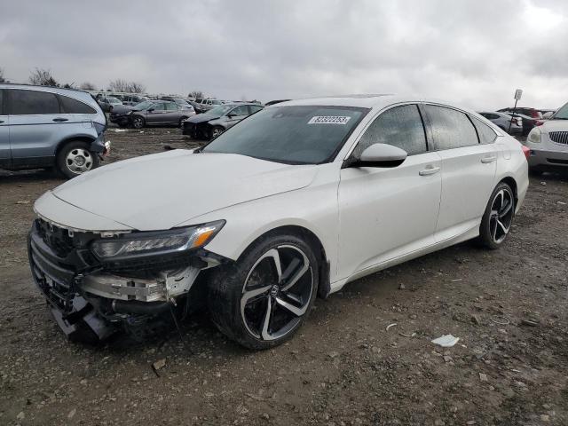 1HGCV2F36KA012678 - 2019 HONDA ACCORD SPORT WHITE photo 1