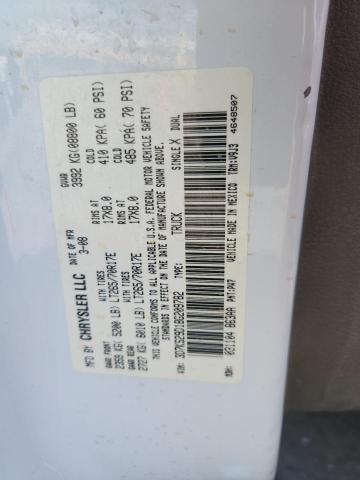 3D7KS29D18G209782 - 2008 DODGE RAM 2500 WHITE photo 12