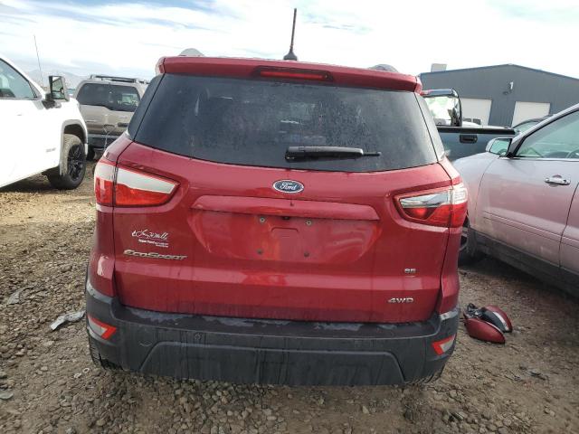 MAJ6P1UL1JC194978 - 2018 FORD ECOSPORT SE RED photo 6