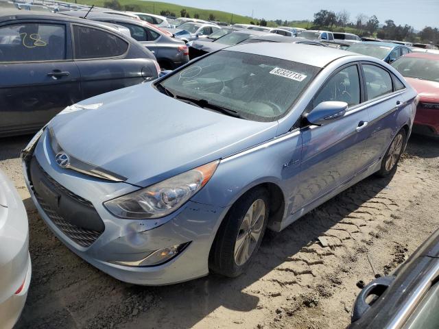 KMHEC4A41EA103382 - 2014 HYUNDAI SONATA HYBRID BLUE photo 1