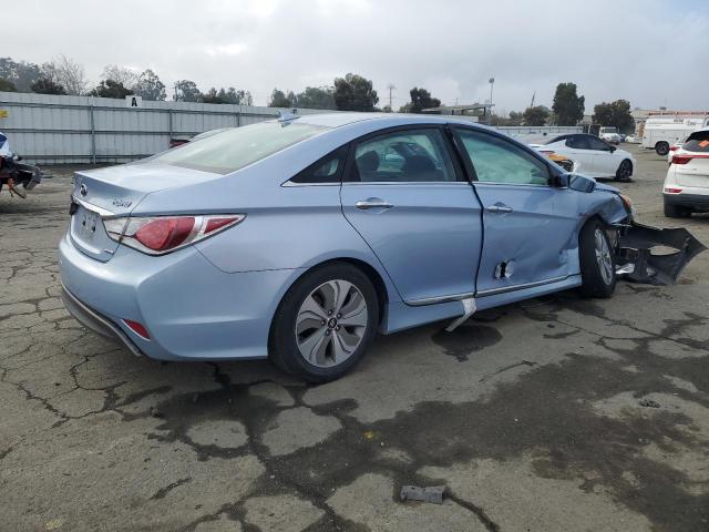 KMHEC4A41EA103382 - 2014 HYUNDAI SONATA HYBRID BLUE photo 3