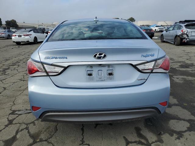 KMHEC4A41EA103382 - 2014 HYUNDAI SONATA HYBRID BLUE photo 6