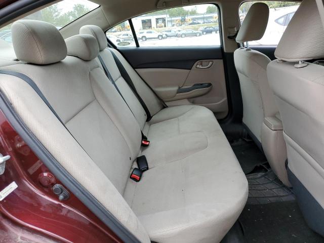 19XFB2F54DE039660 - 2013 HONDA CIVIC LX BURGUNDY photo 10