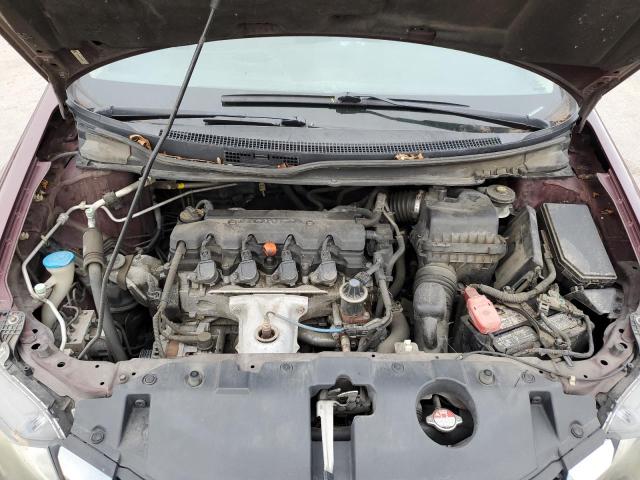 19XFB2F54DE039660 - 2013 HONDA CIVIC LX BURGUNDY photo 11
