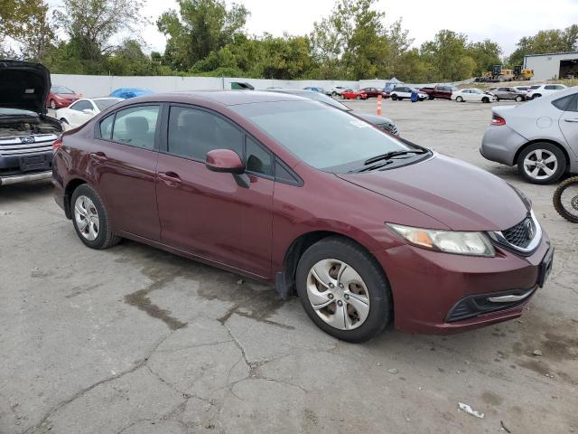 19XFB2F54DE039660 - 2013 HONDA CIVIC LX BURGUNDY photo 4