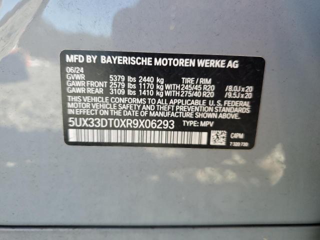 5UX33DT0XR9X06293 - 2024 BMW X4 XDRIVE30I SILVER photo 12