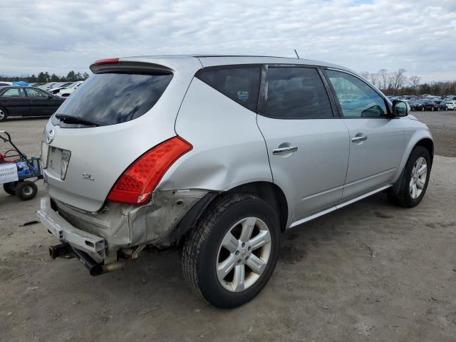 JN8AZ08T37W507303 - 2007 NISSAN MURANO SL SILVER photo 3