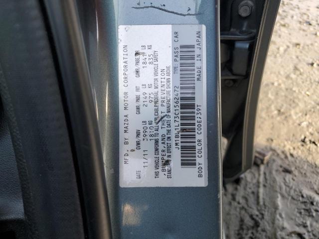 JM1BL1L73C1562472 - 2012 MAZDA 3 I BLUE photo 12