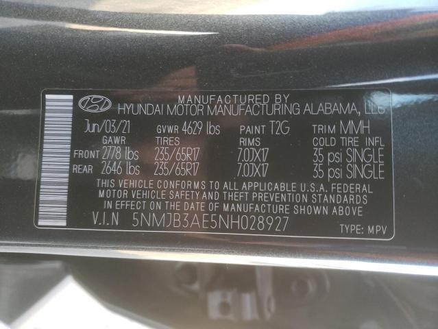 5NMJB3AE5NH028927 - 2022 HYUNDAI TUCSON SEL GRAY photo 14