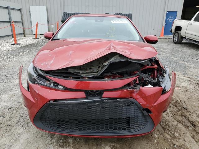 JTDEPMAE3MJ127053 - 2021 TOYOTA COROLLA LE RED photo 5