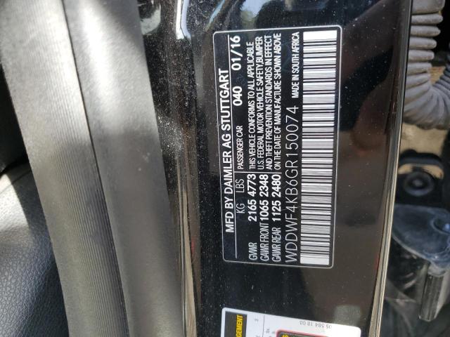 WDDWF4KB6GR150074 - 2016 MERCEDES-BENZ C 300 4MATIC BLACK photo 12