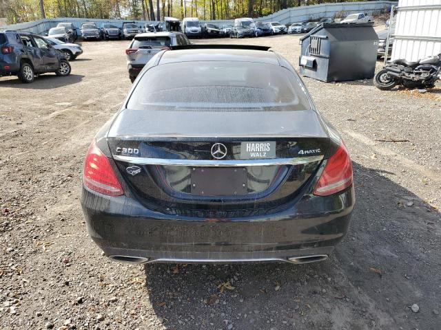 WDDWF4KB6GR150074 - 2016 MERCEDES-BENZ C 300 4MATIC BLACK photo 6