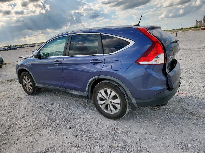 2HKRM4H75DH619612 - 2013 HONDA CR-V EXL BLUE photo 2
