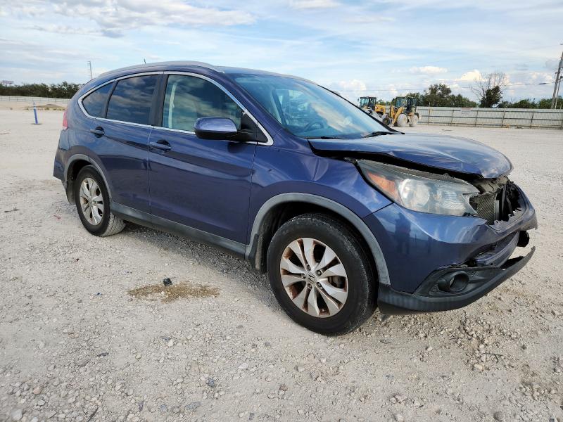 2HKRM4H75DH619612 - 2013 HONDA CR-V EXL BLUE photo 4