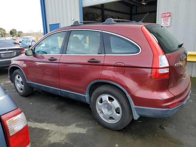 JHLRE3H36AC009278 - 2010 HONDA CR-V LX RED photo 2