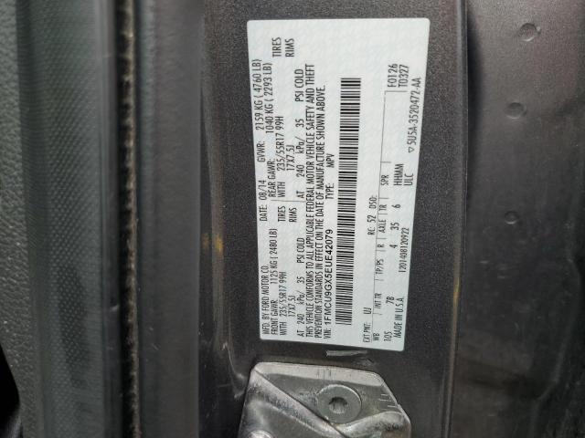 1FMCU9GX5EUE42079 - 2014 FORD ESCAPE SE رمادي صورة 13