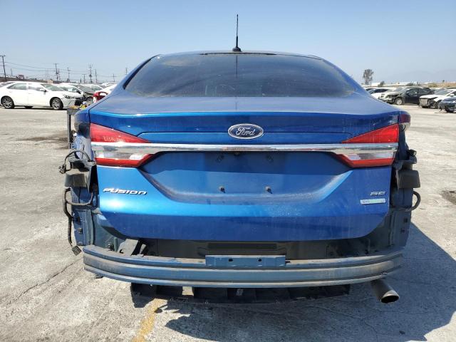 3FA6P0HD2HR368128 - 2017 FORD FUSION SE BLUE photo 6