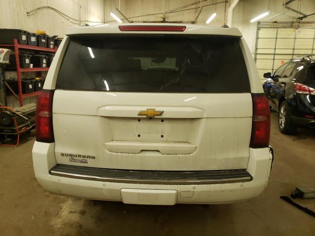 1GNSKKKC0FR246077 - 2015 CHEVROLET SUBURBAN K1500 LTZ WHITE photo 6