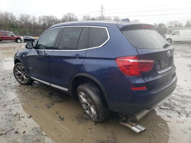 5UXWX9C50G0D65078 - 2016 BMW X3 XDRIVE28I BLUE photo 2